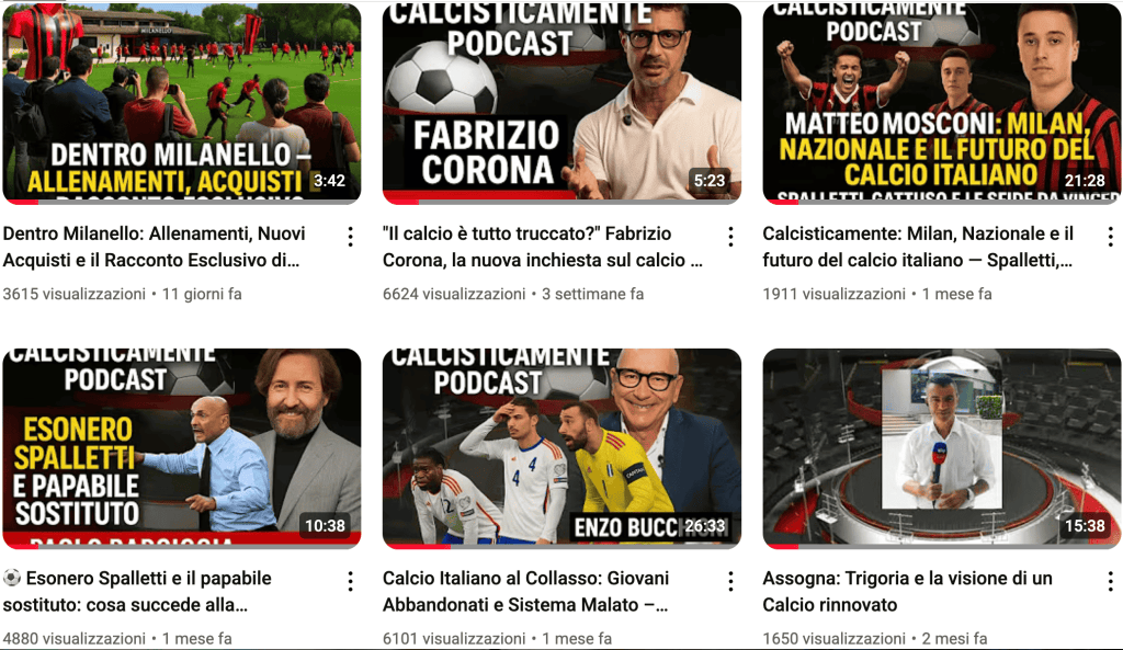 Immagine del canale Youtube Calcisticamente Podcast